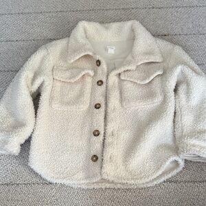 GAP Baby Cream Sherpa Shirt Jacket size 3
